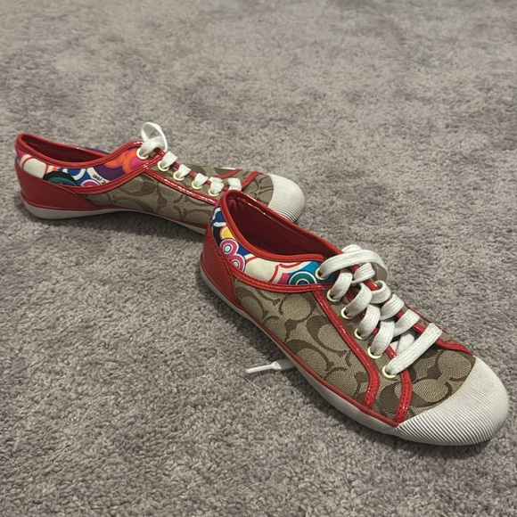 Coach Zorra Signature C Canvas Logo Red Khaki Brown
Sneakers Tennis Shoes 7. - Picture 9 of 9